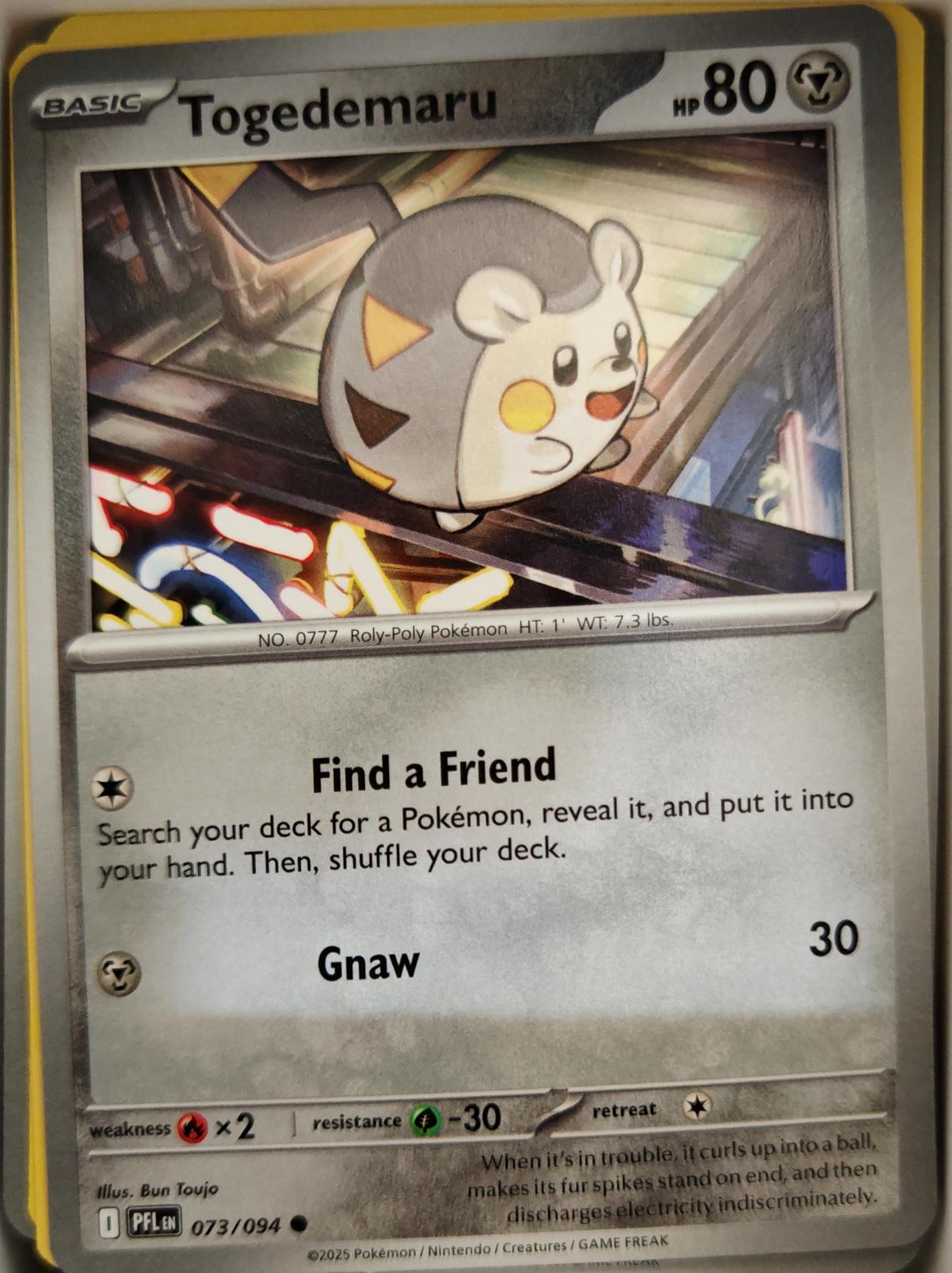 Togedemaru - 073/094 - - PHANTASMAL FLAMES - Pokemon - Common | AA06-91