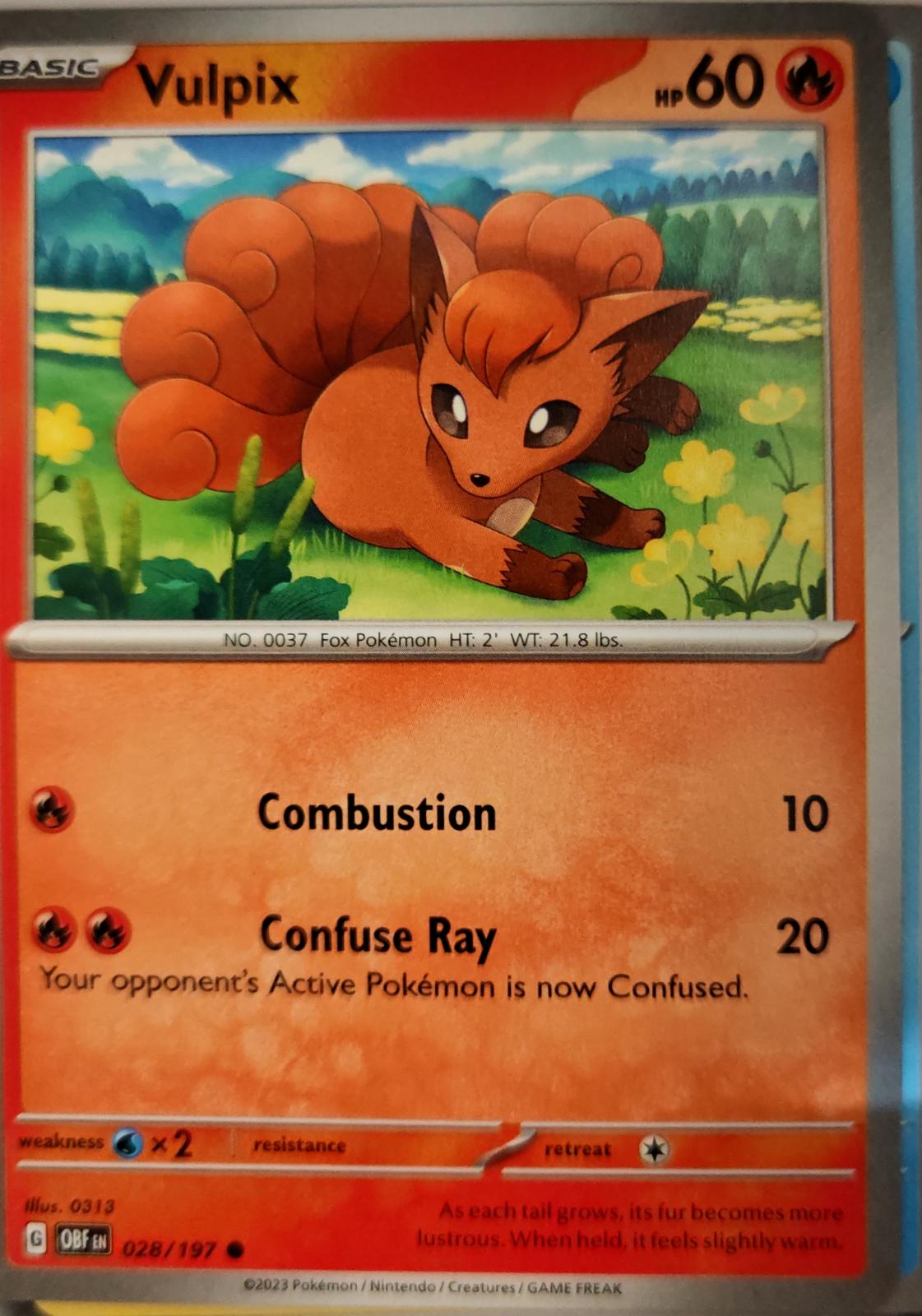 Vulpix - 028/197 - - OBSIDIAN FLAMES - Pokemon - Common | AA10-89