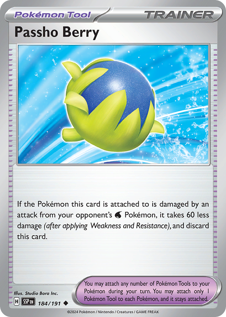 Passho Berry - 184/191 - - SURGING SPARKS - Pokemon - Uncommon | AA41-68