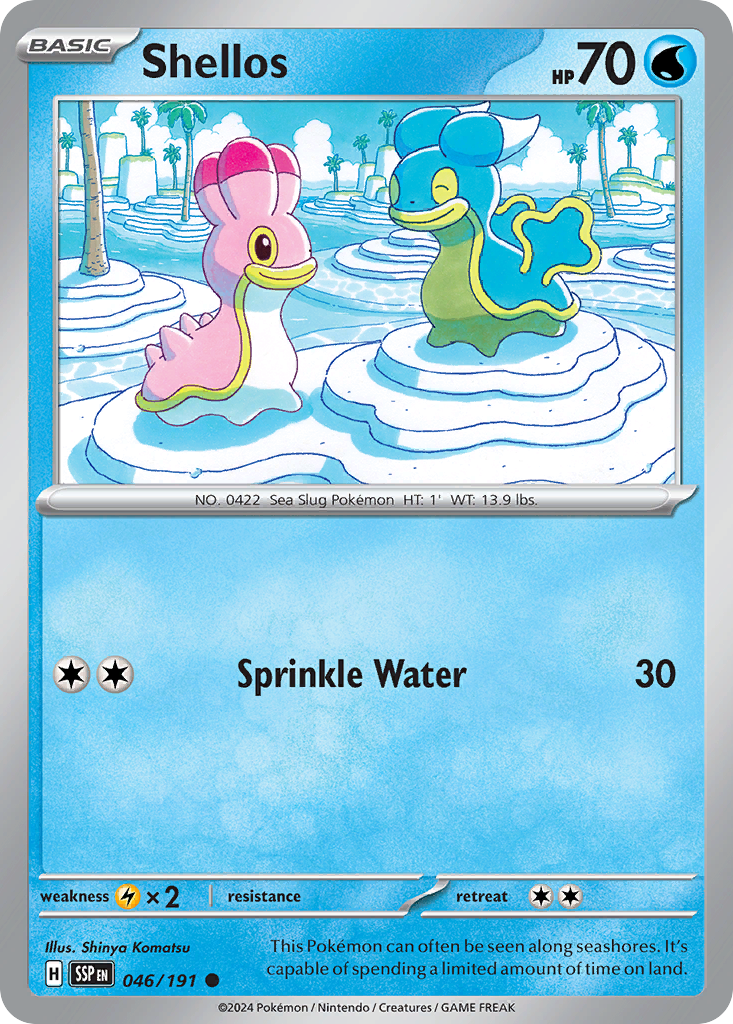 Shellos - 046/191 - Reverse Holo - SURGING SPARKS - Pokemon - Common | AA20-23