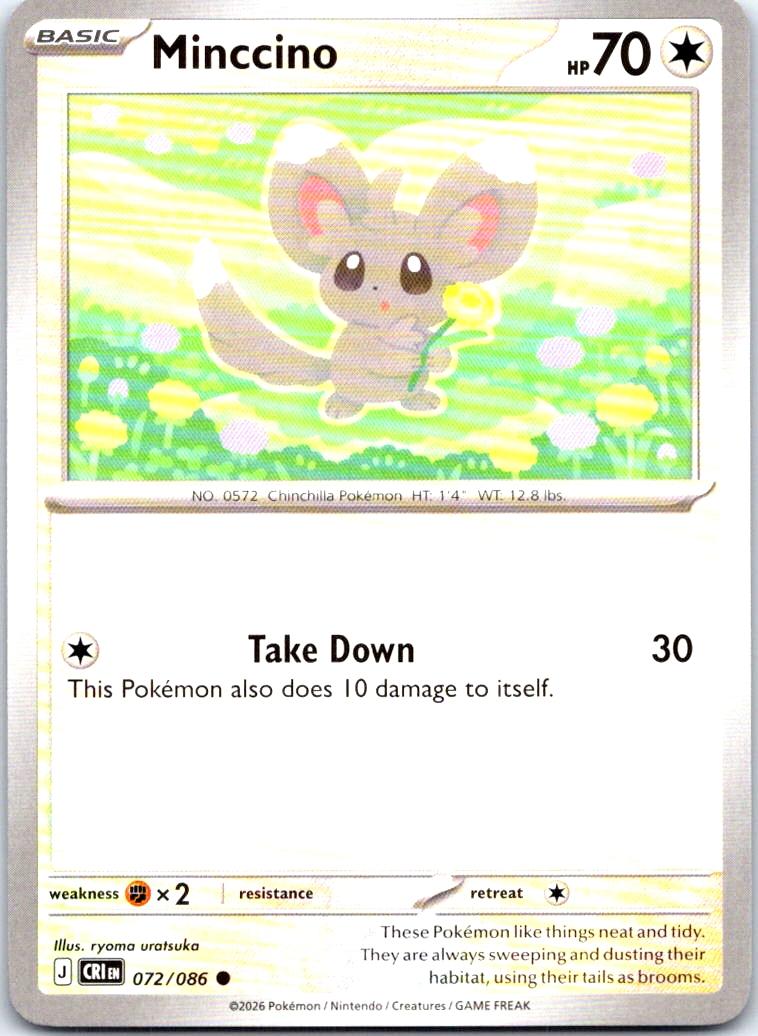 Minccino - 072/086 - - CHAOS RISING - Pokemon - Common | AB17-18