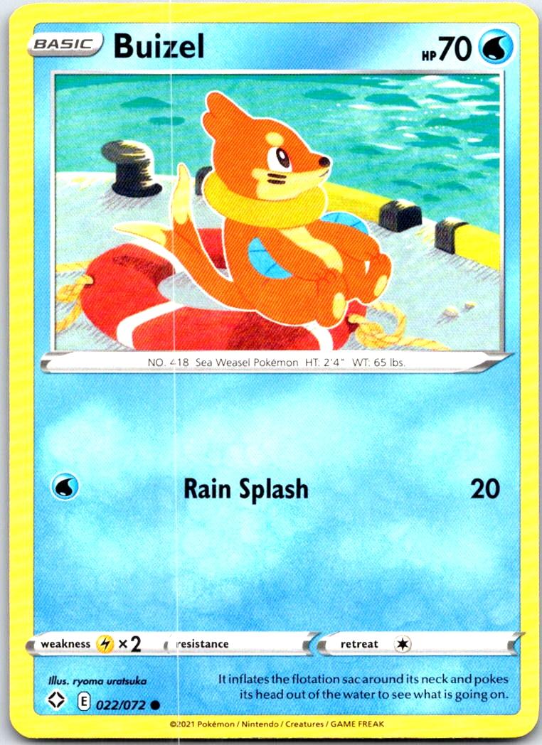 Buizel - 022/072 - - SHINING FATES - Pokemon - Common | AB44-50