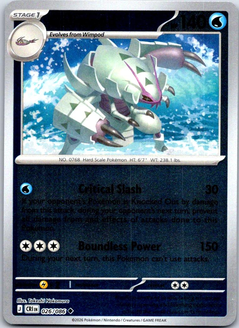 Golisopod - 026/086 - - CHAOS RISING - Pokemon - Uncommon | AA127-33