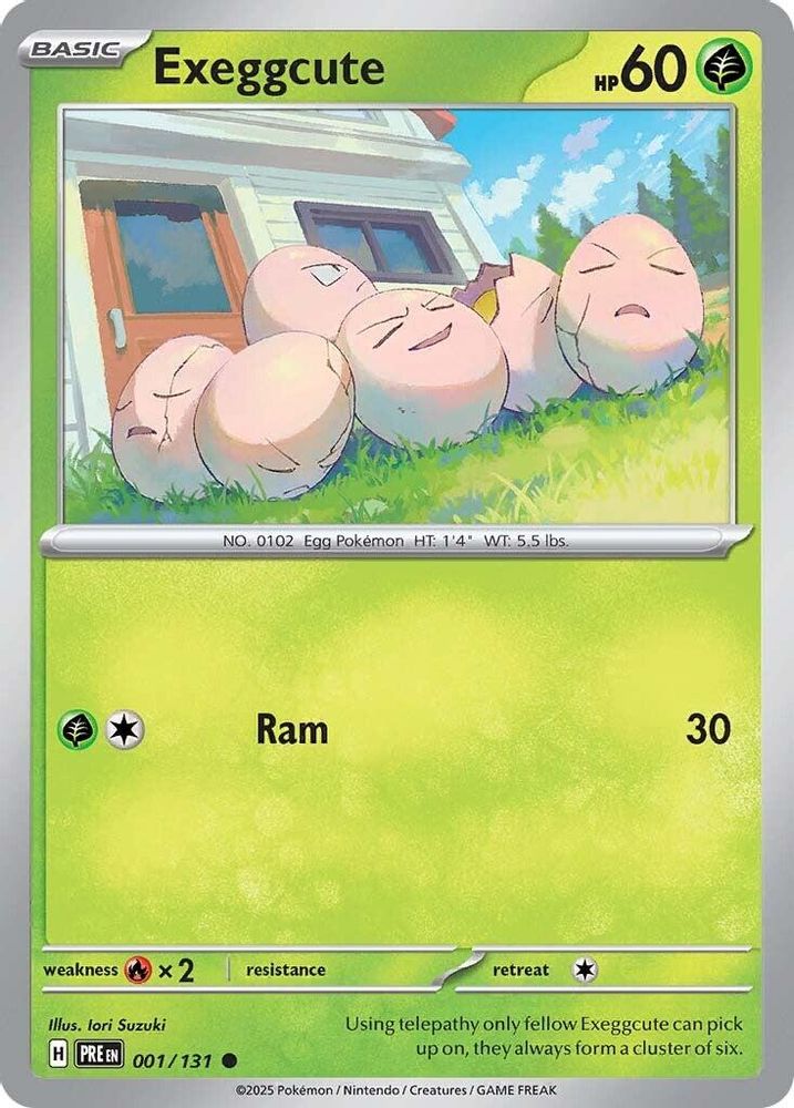Exeggcute - 001/131 - - PRISMATIC EVOLUTIONS - Pokemon - Common | AA27-36