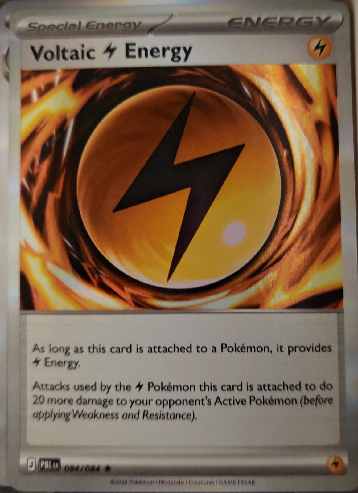 Voltaic Lightning Energy - 084/084 - Holo - PITCH BLACK - Pokemon - | AA25-30