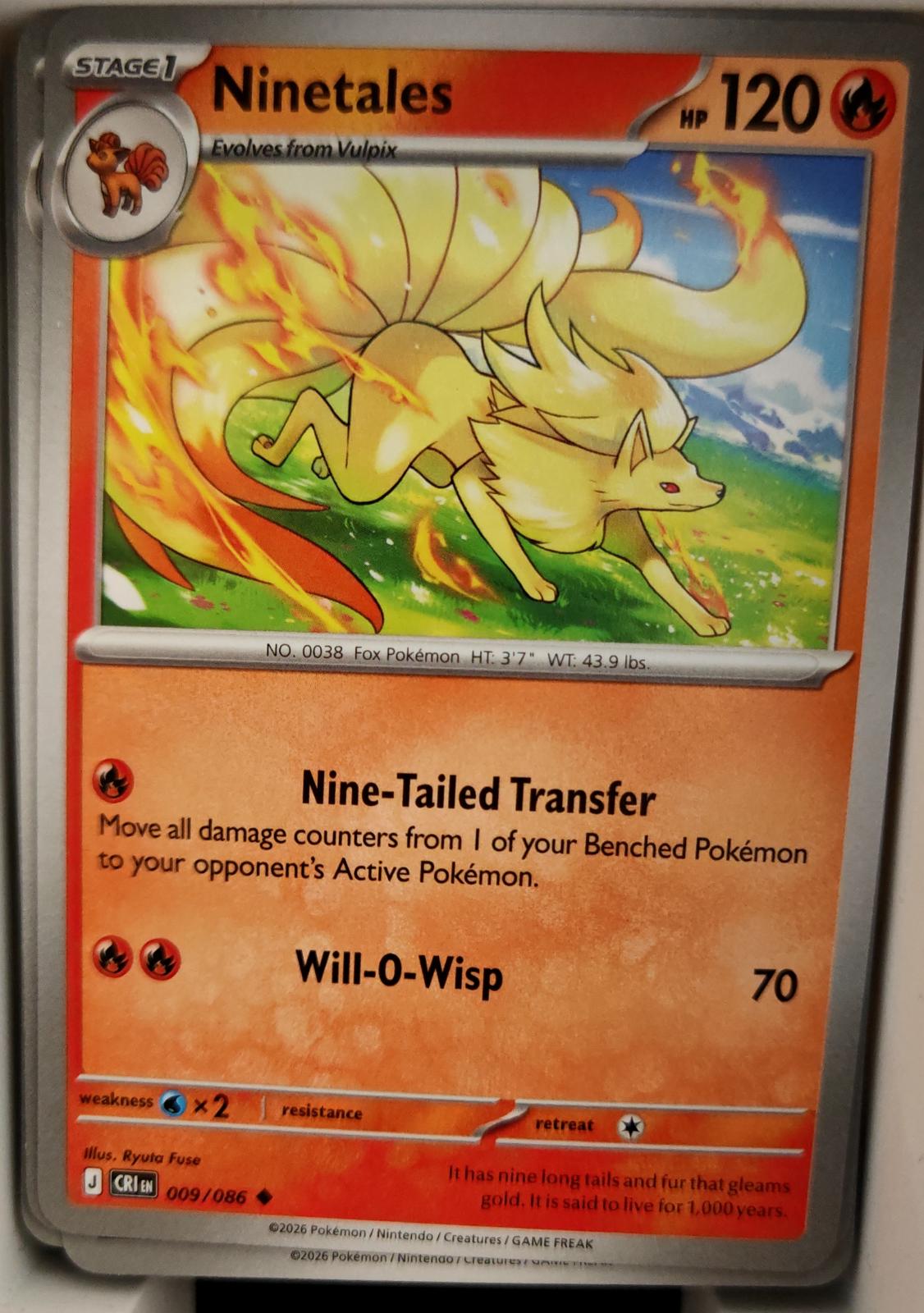 Ninetales - 009/086 - - CHAOS RISING - Pokemon - Uncommon | AA08-71