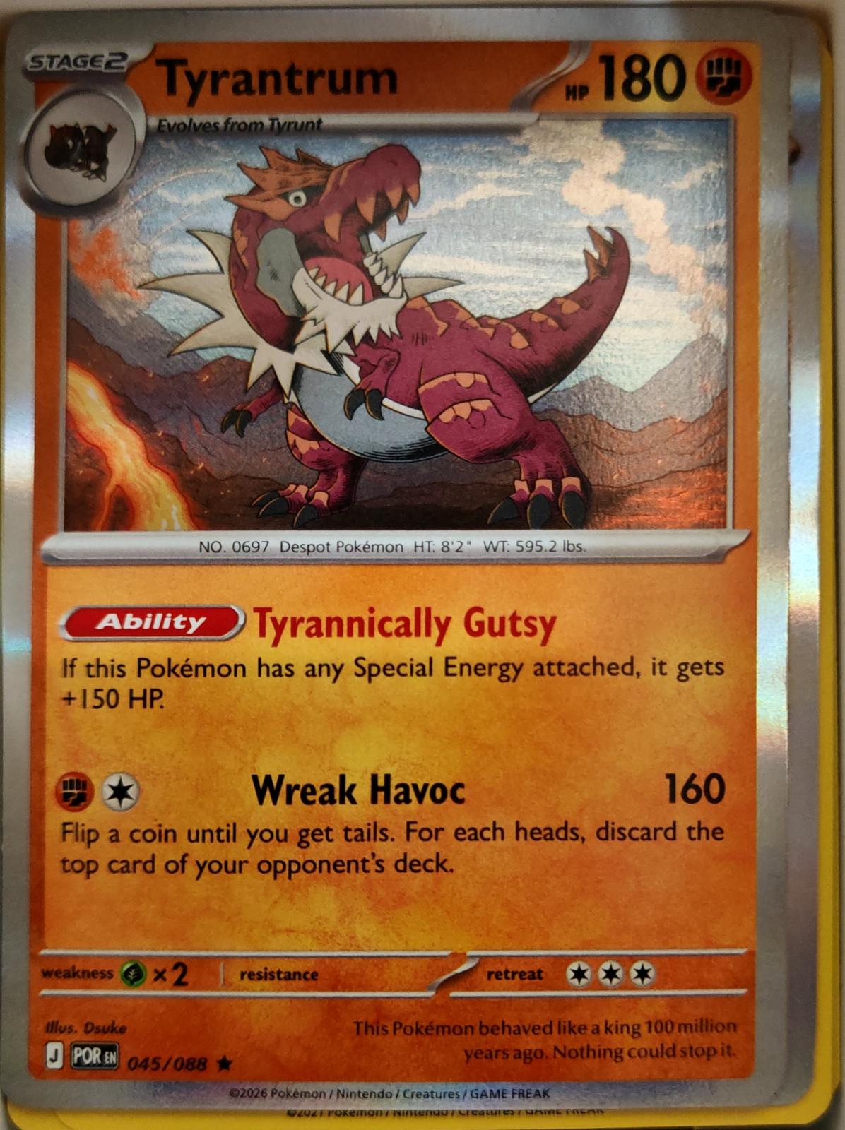 Tyrantrum - 045/088 - Holo - PERFECT ORDER - Pokemon - Rare | AA06-31