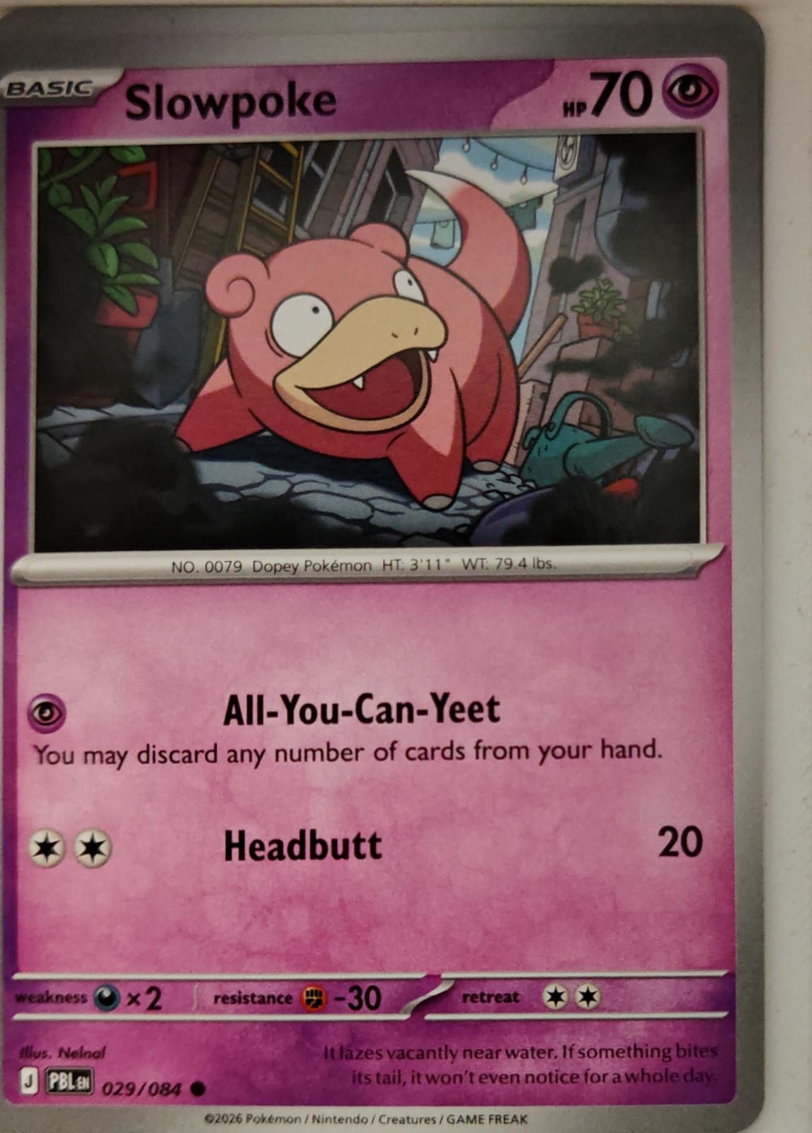 Slowpoke - 029/084 - - PITCH BLACK - Pokemon - Common | AA16-2