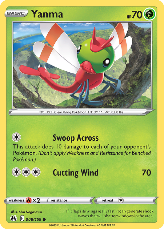 Yanma - 008/159 - - CROWN ZENITH - Pokemon - Common | AA93-32