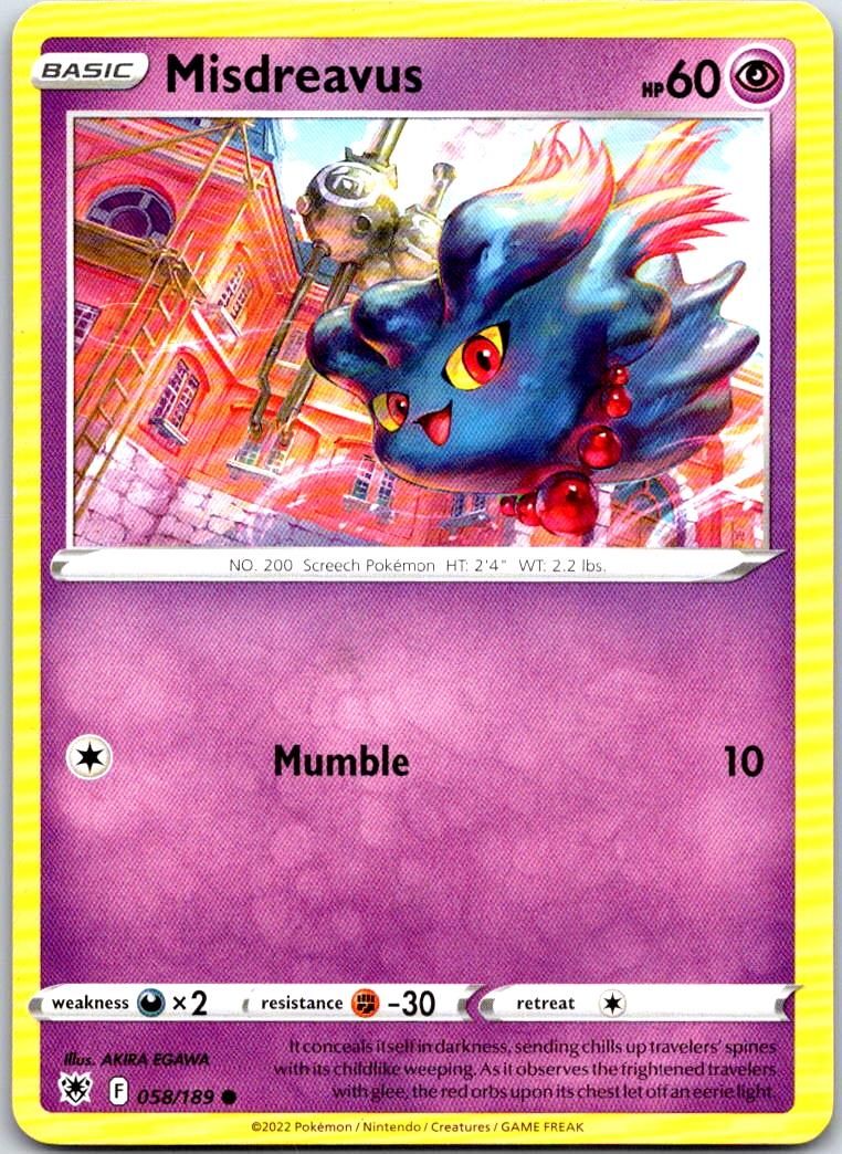 Misdreavus - 058/189 - - ASTRAL RADIANCE - Pokemon - Common | AB10-17