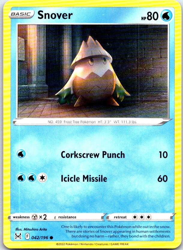 Snover - 042/196 - - LOST ORIGIN - Pokemon - Common | AC02-25