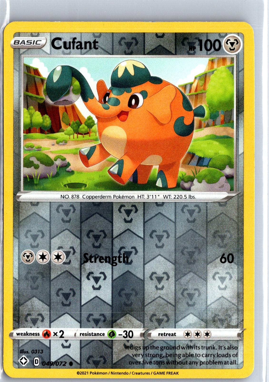 Cufant - 049/072 - Reverse Holo - SHINING FATES - Pokemon - Common | AA116-11
