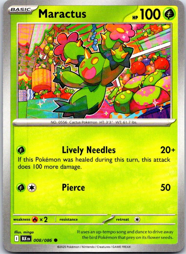 Maractus - 008/086 - - BLACK BOLT - Pokemon - Common | AA106-19