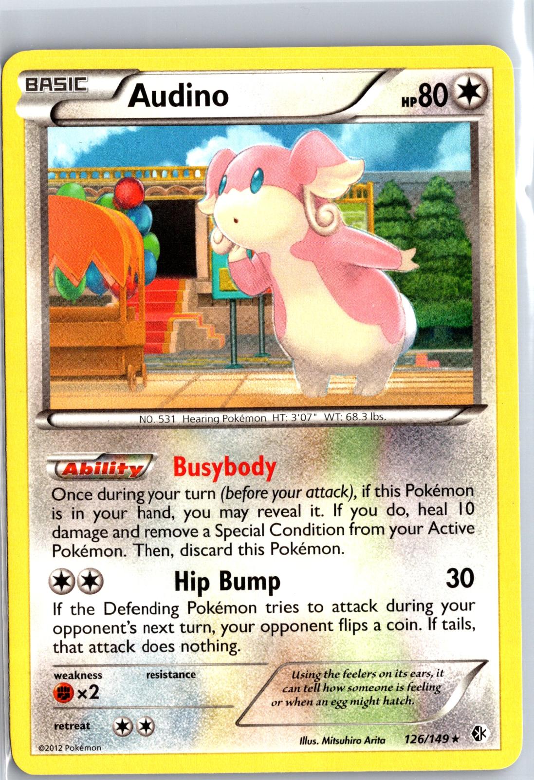 Audino - 126/149 - - BOUNDARIES CROSSED - Pokemon - Rare | AA129-40