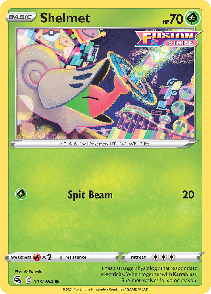 Shelmet - 013/264 - - FUSION STRIKE - Pokemon - Common | AA67-6