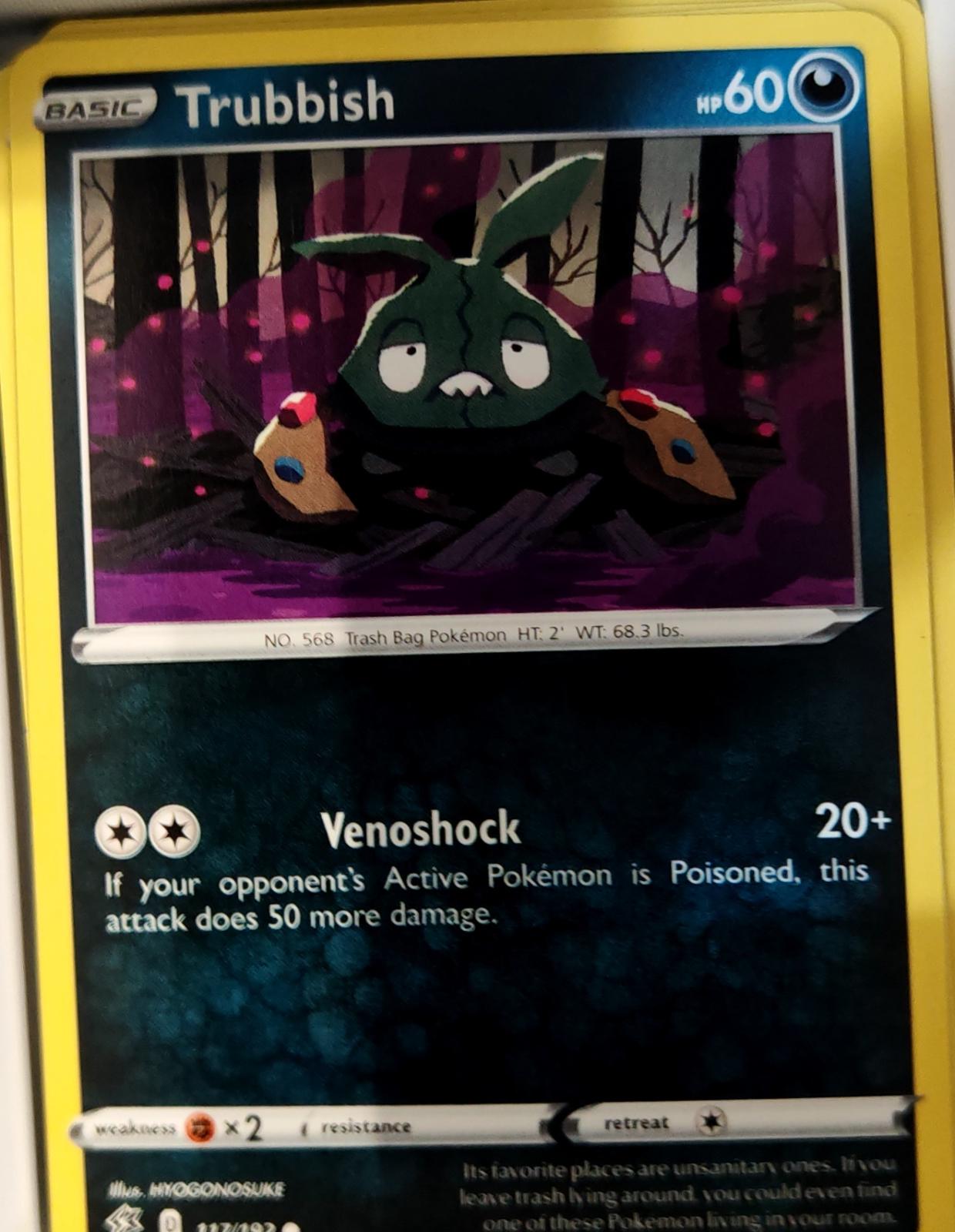 Trubbish - 117/192 - - REBEL CLASH - Pokemon - Common | AA73-15