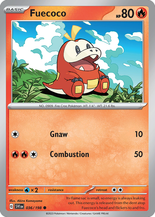 Fuecoco - 036/198 - - SCARLET & VIOLET - Pokemon - Common | AA02-20