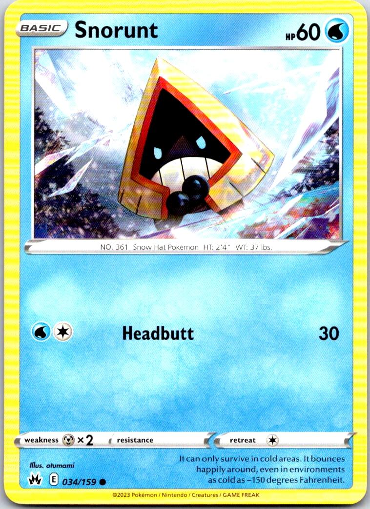 Snorunt - 034/159 - - CROWN ZENITH - Pokemon - Common | AA101-14
