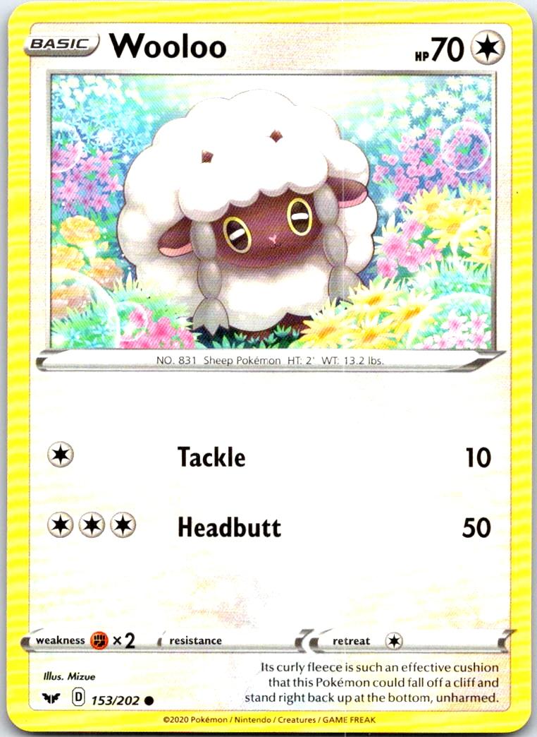 Wooloo - 153/202 - - SWORD & SHIELD - Pokemon - Common | AB80-40
