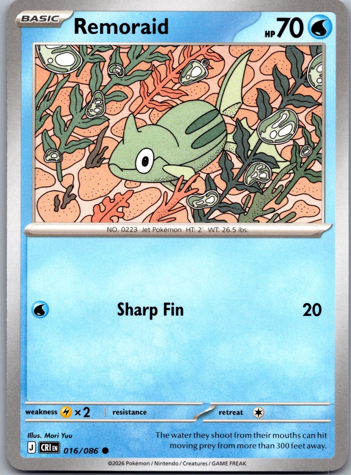 Remoraid - 016/086 - - CHAOS RISING - Pokemon - Common | AA78-45