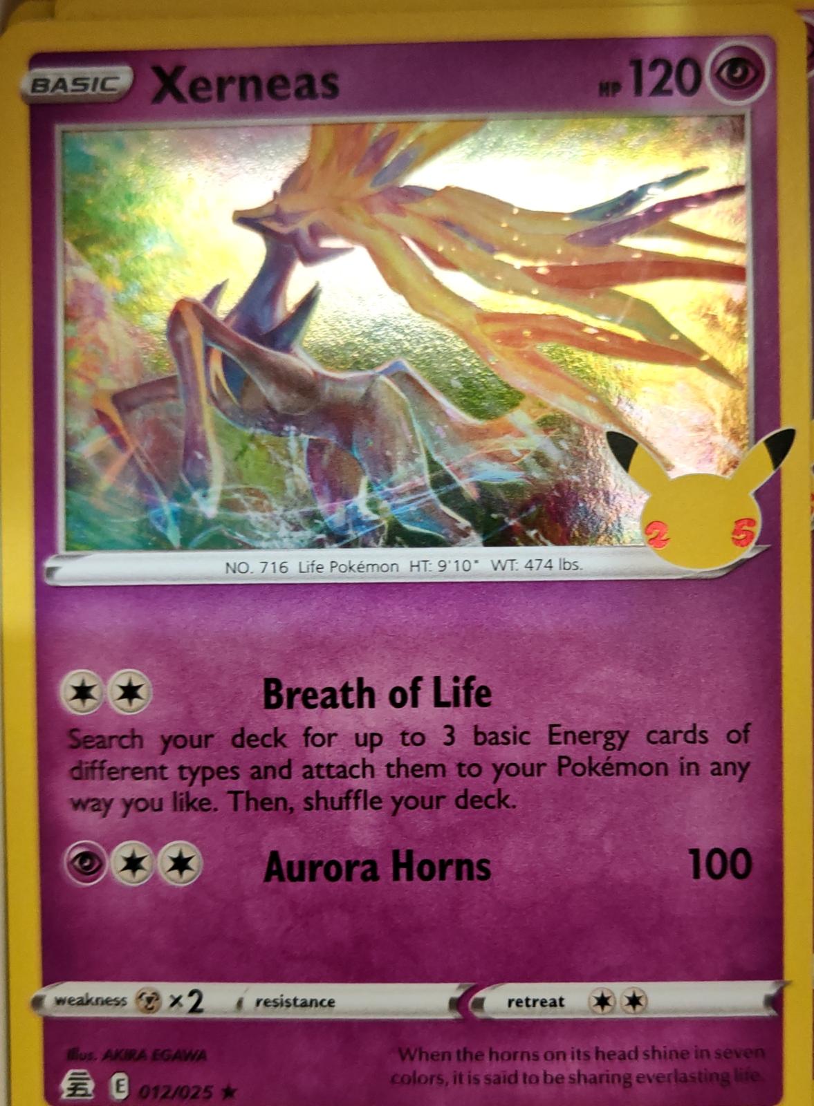 Xerneas - 012/025 - Holo - CELEBRATIONS - Pokemon - Rare | AA06-28