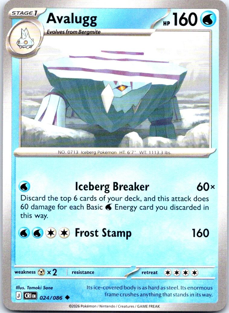 Avalugg - 024/086 - - CHAOS RISING - Pokemon - Uncommon | AB18-3