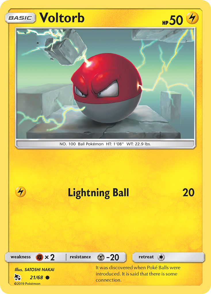 Voltorb - 21/68 - - HIDDEN FATES - Pokemon - Common | AA68-24