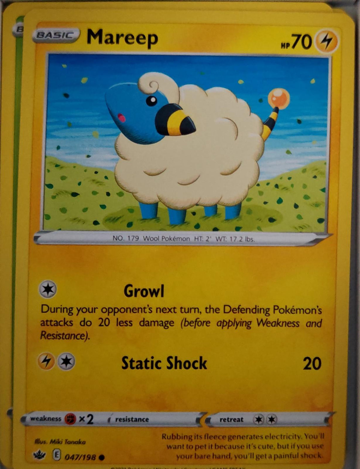 Mareep - 047/198 - - CHILLING REIGN - Pokemon - Common | AA57-10