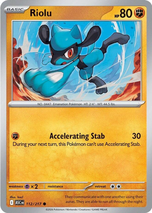 Riolu - 112/217 - - ASCENDED HEROES - Pokemon - Common | AA50-6