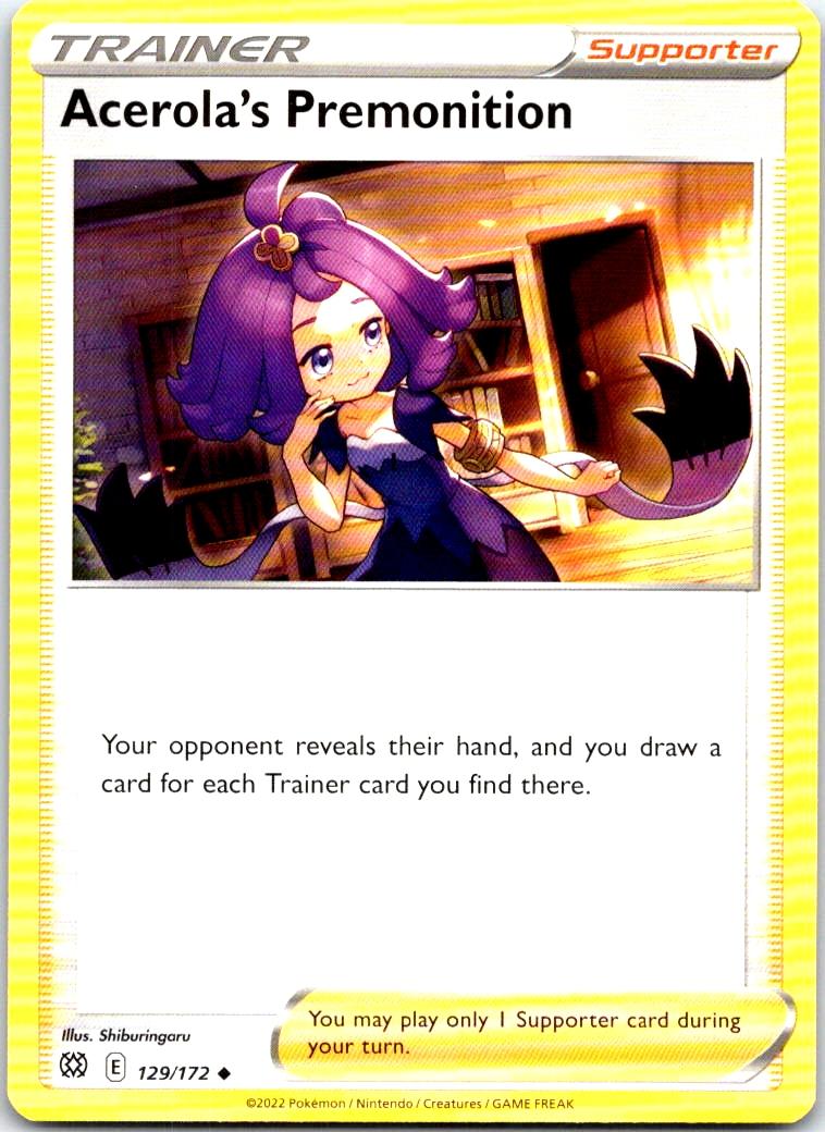 Acerola's Premonition - 129/172 - - BRILLIANT STARS - Pokemon - | AB15-25