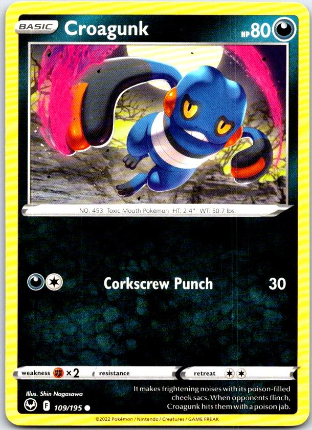 Croagunk - 109/195 - - SILVER TEMPEST - Pokemon - Common | AC02-20