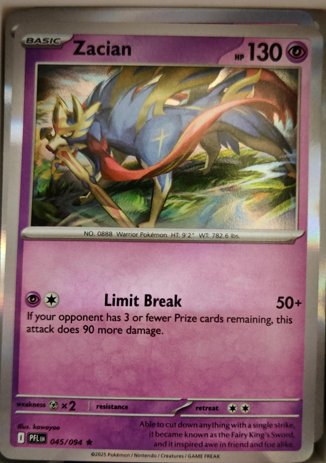 Zacian - 045/094 - Holo - PHANTASMAL FLAMES - Pokemon - Rare | AA06-61