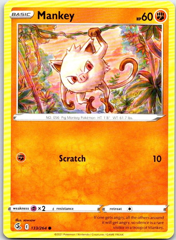 Mankey - 133/264 - - FUSION STRIKE - Pokemon - Common | AC17-48