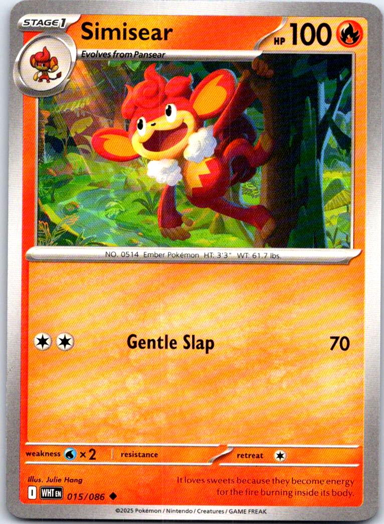 Simisear - 015/086 - - WHITE FLARE - Pokemon - Uncommon | AB70-29