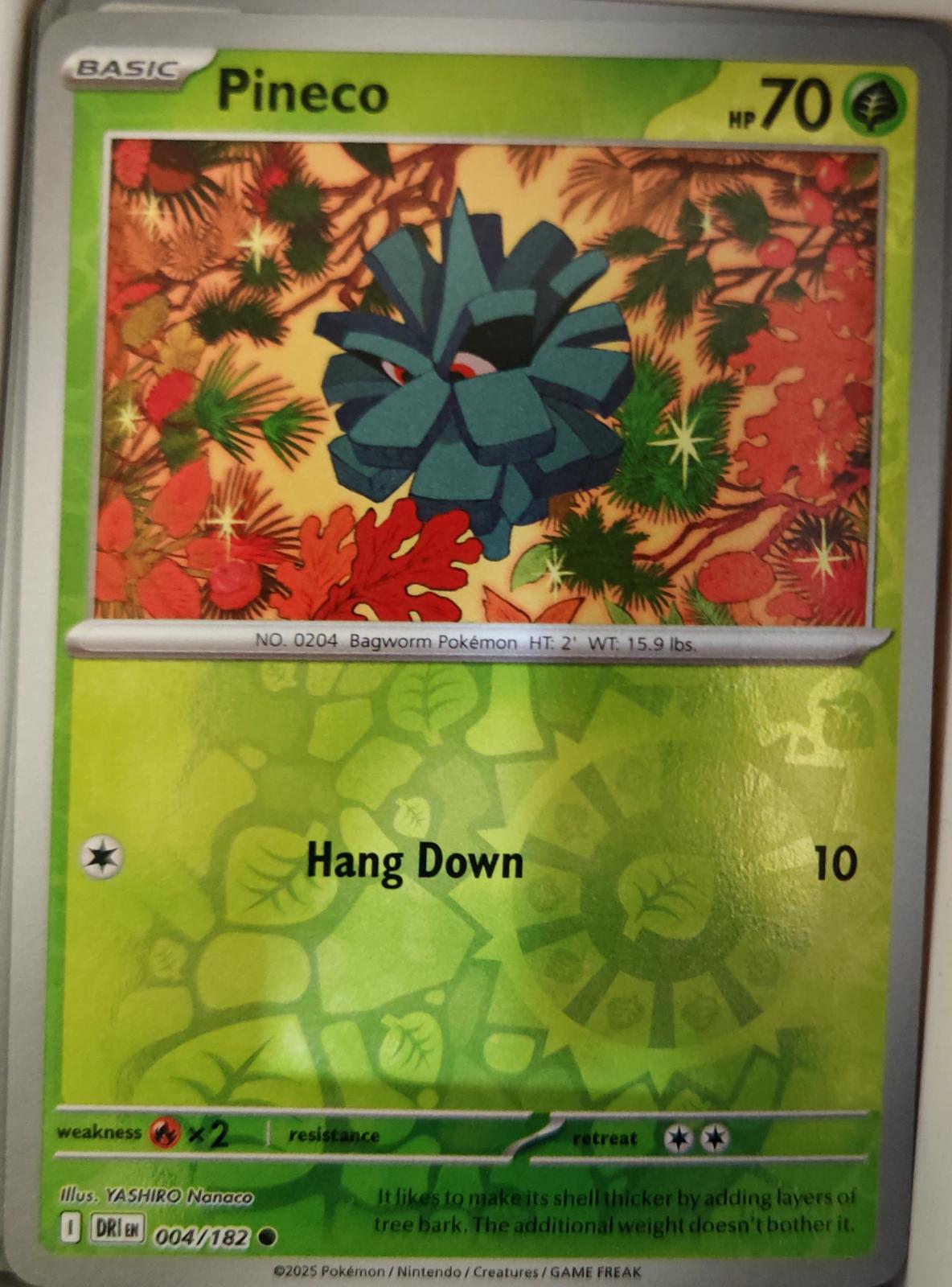 Pineco - 004/182 - Reverse Holo - DESTINED RIVALS - Pokemon - Common | AA18-92