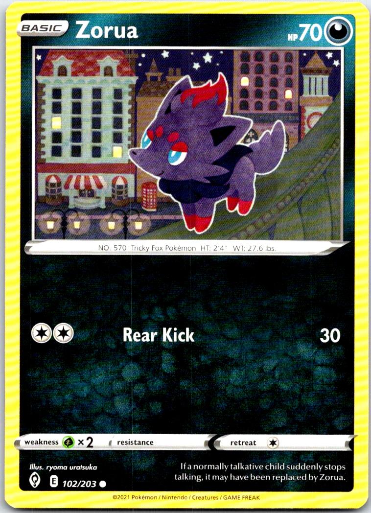 Zorua - 102/203 - - EVOLVING SKIES - Pokemon - Common | AB37-43