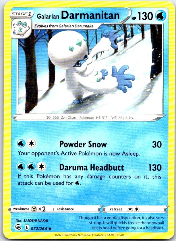 Galarian Darmanitan - 072/264 - - FUSION STRIKE - Pokemon - Uncommon | AC17-33