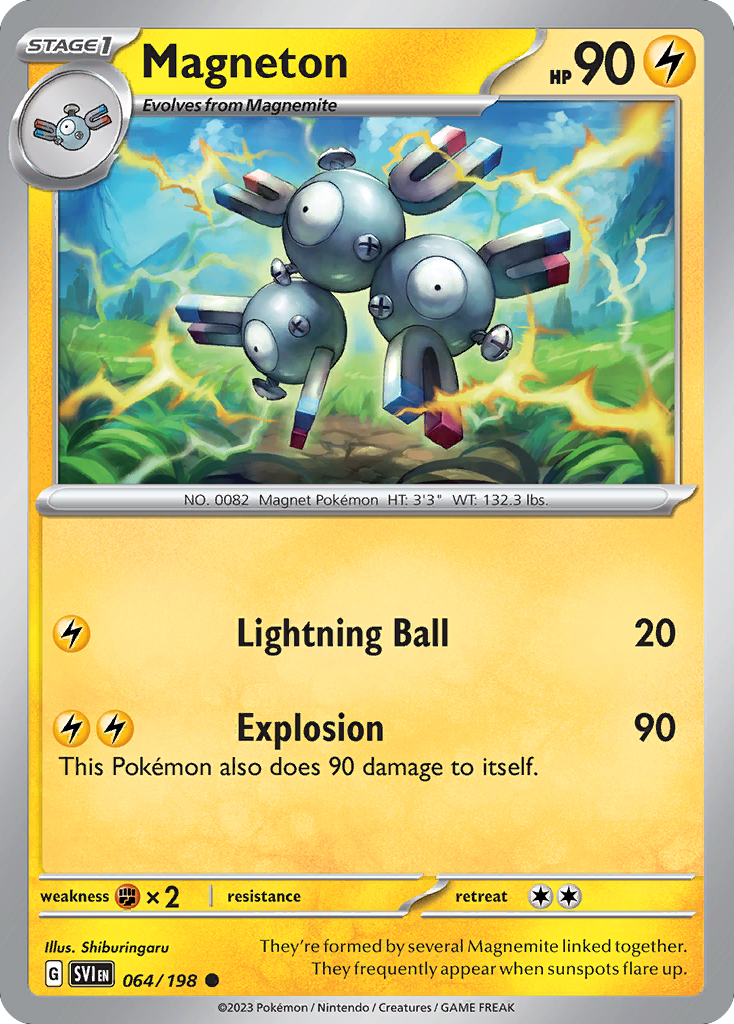 Magneton - 064/198 - Reverse Holo - SCARLET & VIOLET - Pokemon - | AA72-23