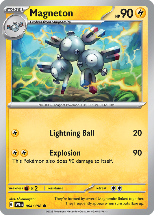 Magneton - 064/198 - Reverse Holo - SCARLET & VIOLET - Pokemon - | AA72-23