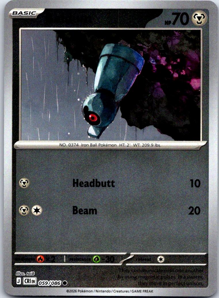Beldum - 059/086 - Reverse Holo - CHAOS RISING - Pokemon - Common | AA131-8