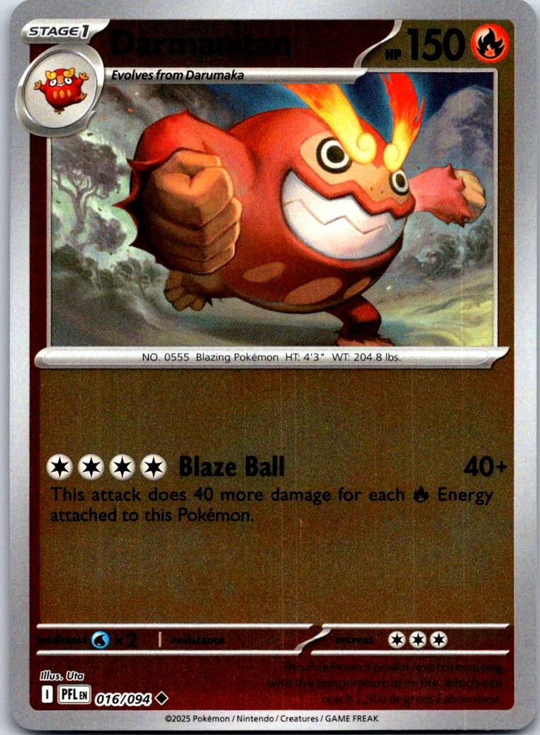 Darmanitan - 016/094 - Reverse Holo - PHANTASMAL FLAMES - Pokemon - | AA126-26