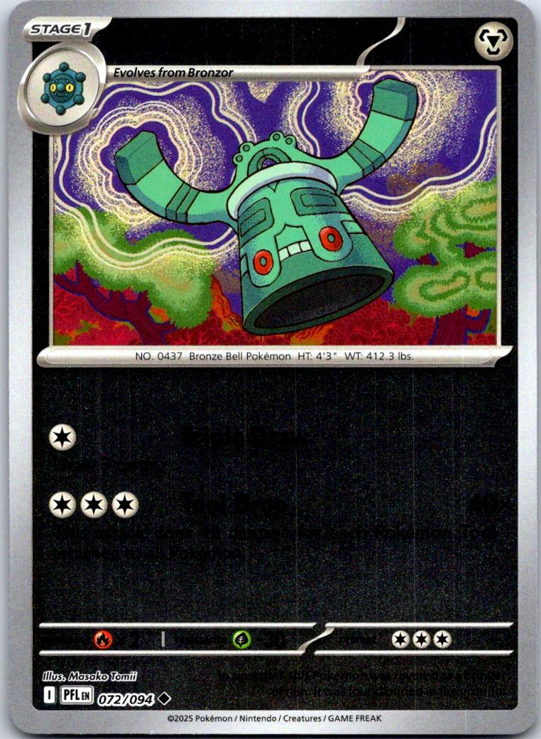 Bronzong - 072/094 - Reverse Holo - PHANTASMAL FLAMES - Pokemon - | AA125-22