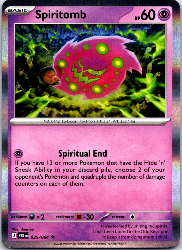 Spiritomb - 035/084 - Holo - PITCH BLACK - Pokemon - Rare | AA122-5