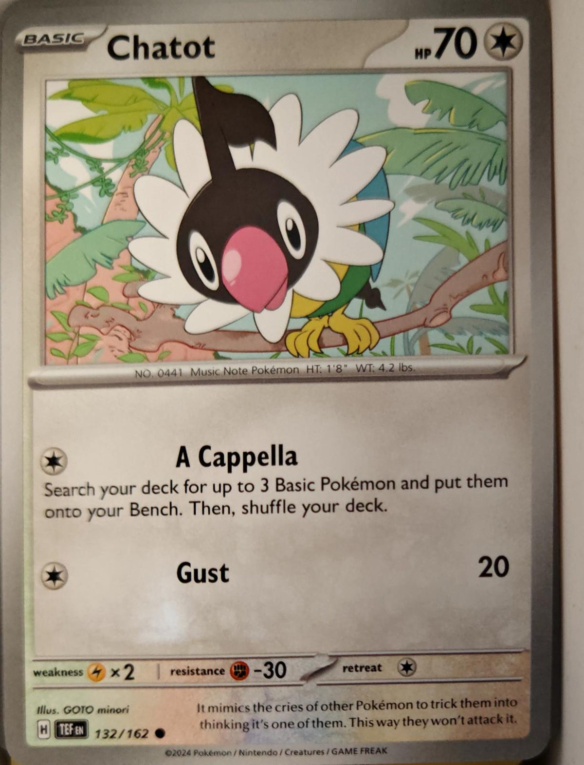 Chatot - 132/162 - - TEMPORAL FORCES - Pokemon - Common | AA21-99