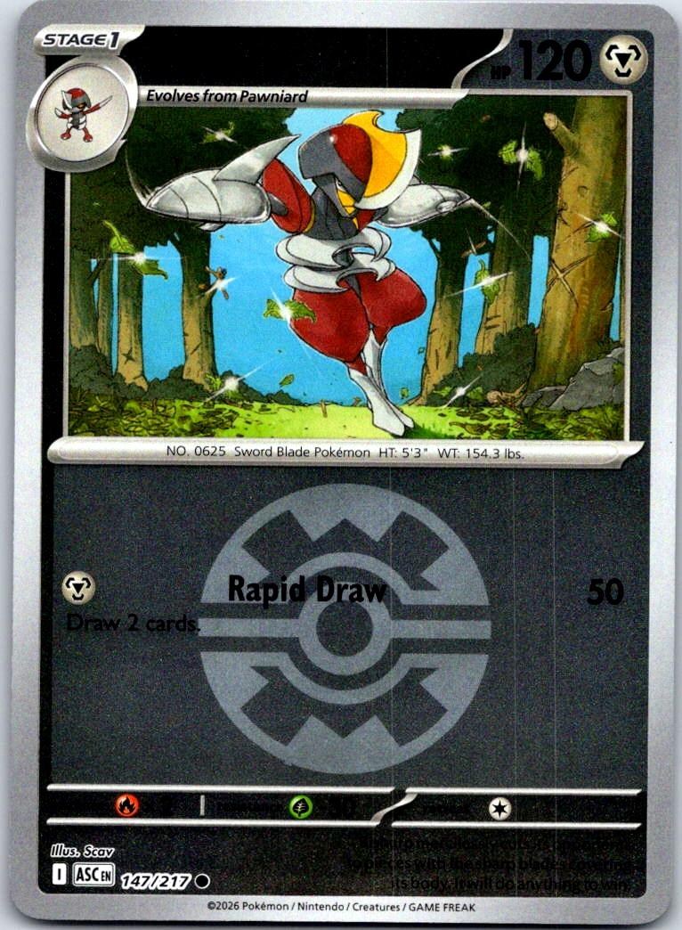 Bisharp (Quick Ball) - 147/217 - Reverse Holo - ASCENDED HEROES - Pokemon - | AB04-38