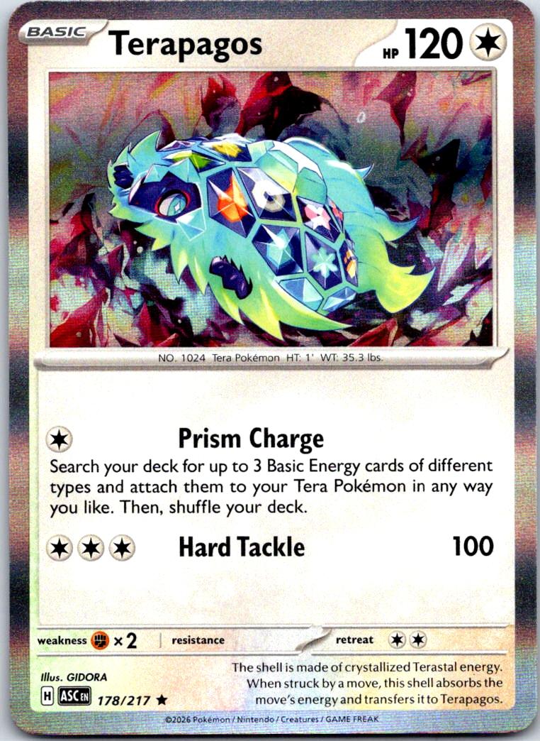 Terapagos - 178/217 - Holo - ASCENDED HEROES - Pokemon - Rare | AB07-37