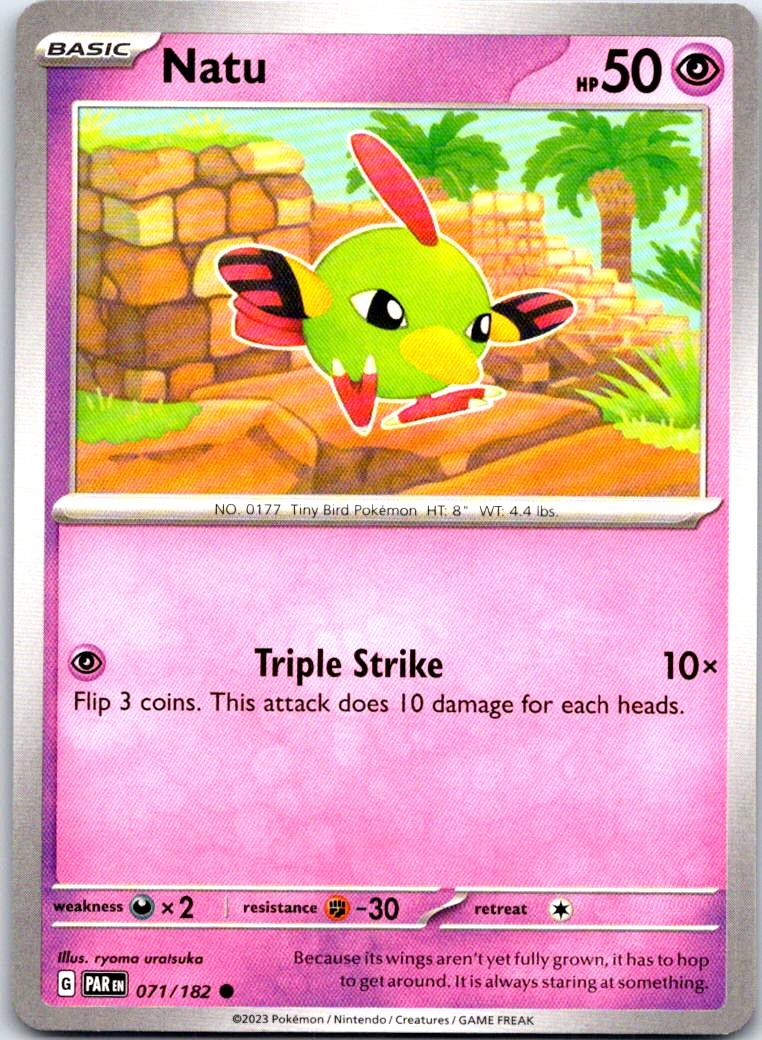 Natu - 071/182 - - PARADOX RIFT - Pokemon - Common | AB24-40