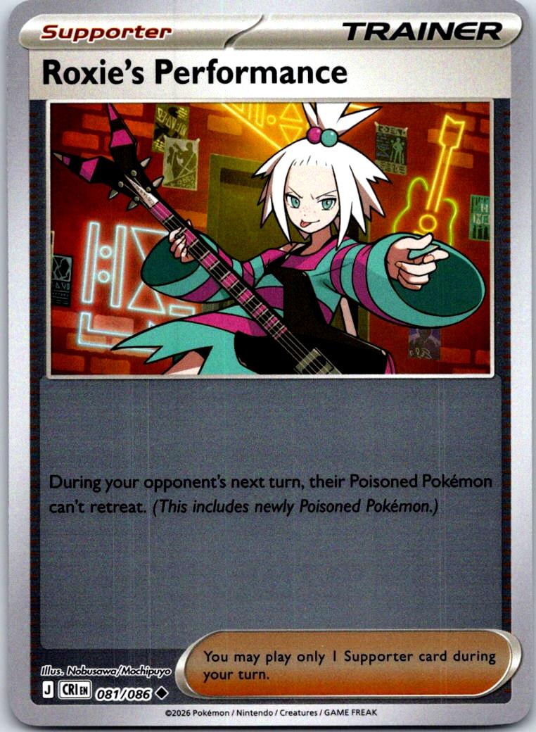 Roxie's Performance - 081/086 - Reverse Holo - CHAOS RISING - Pokemon - | AB14-29