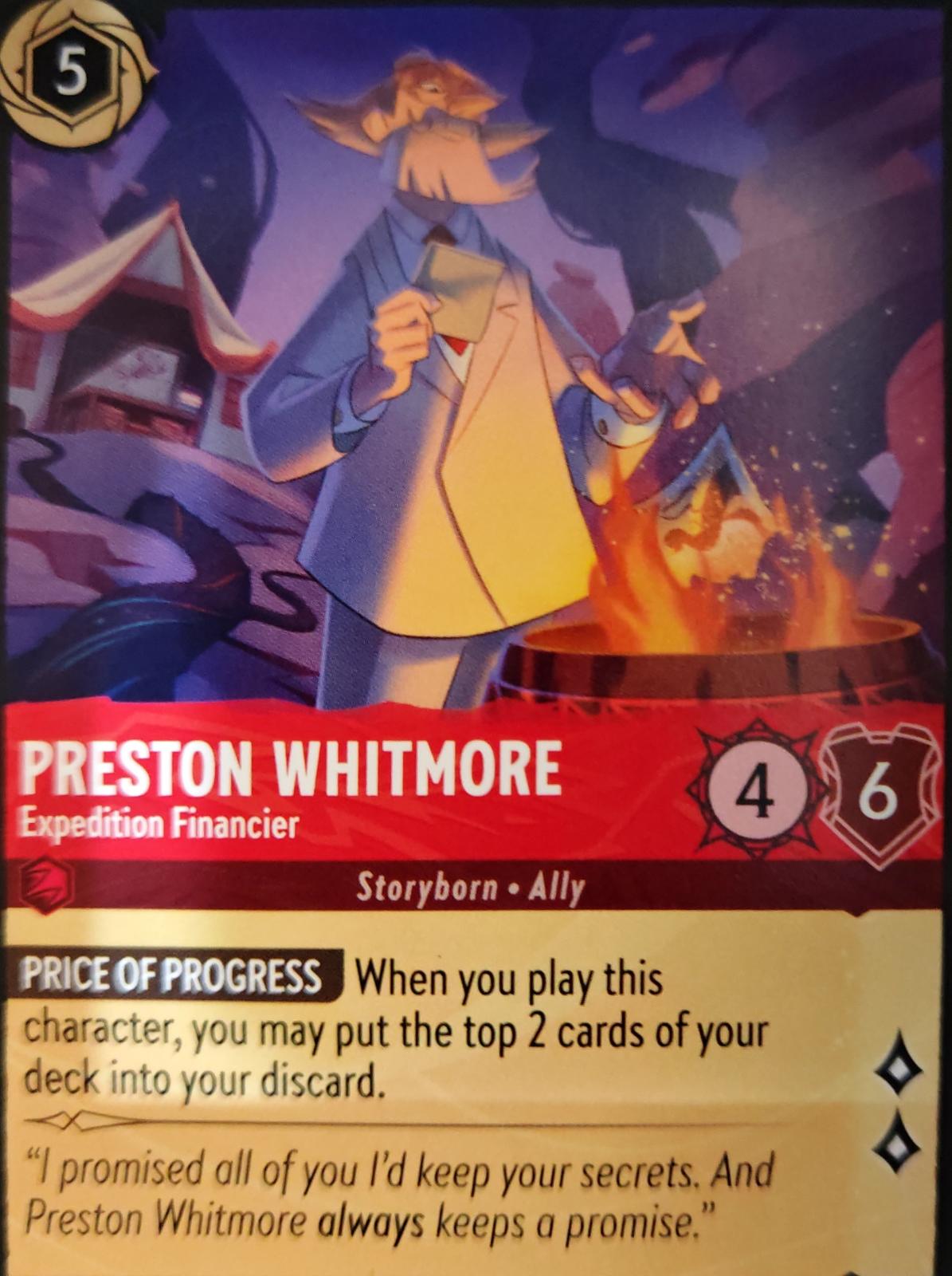 Preston Whitmore - Expedition Financier - 110/204 - - WILDS UNKNOWN - Lorcana - | LAA02-100