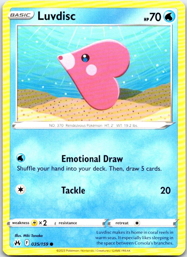 Luvdisc - 035/159 - - CROWN ZENITH - Pokemon - Common | AB47-24